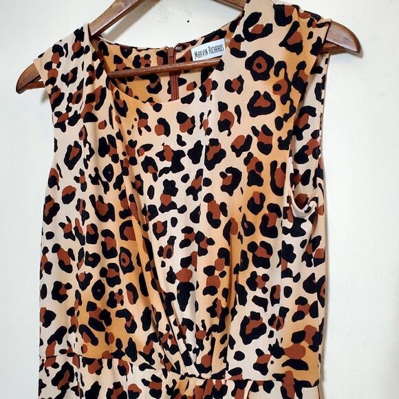 Marvin Richards Womens Cheetah Print Sheath Dress Size 8 - Picture 2 of 14